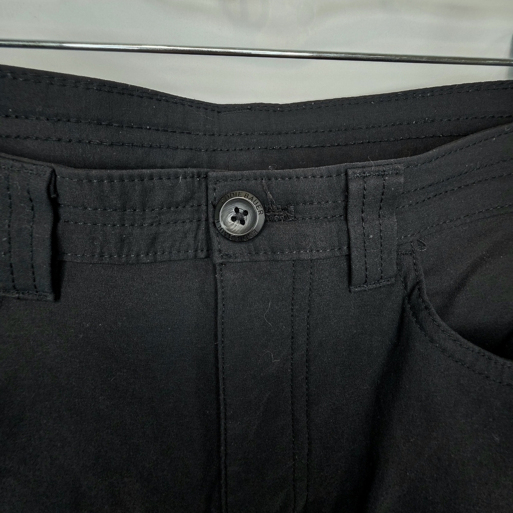 Eddie Bauer Women's Black Cargo Crop Pants Lots of Pockets Size 10 - Picture 5 of 7